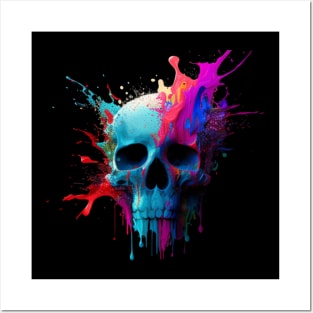 Skull painting Posters and Art